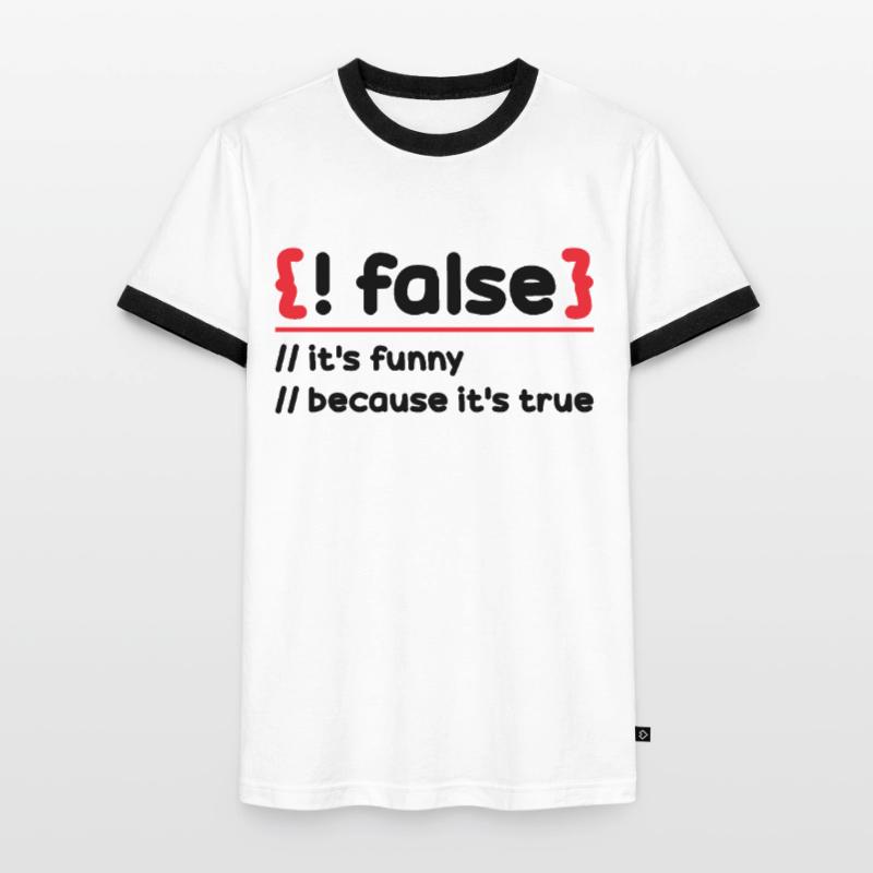 Programmeur Programmation Logiciel Codage Codeur T-shirt contrasté Homme