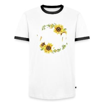 Best Nanny Ever For Grandmother, - Men's Ringer Shirt - white/black - Front - AI Model Female 172 light (172cm) & AI Model Male 178 dark (178cm)