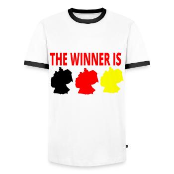 Allemagne Roadtrip Holiday Holiday T-Shirt - T-shirt contrasté Homme - blanc/noir - Devant - AI Model Female 172 light (172cm) & AI Model Male 178 dark (178cm)