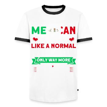 Mexiko Mexikanische Wurzeln Geschenk - Männer Kontrast-T-Shirt - Weiß/Schwarz - Vorne - AI Model Female 172 light (172cm) & AI Model Male 178 dark (178cm)