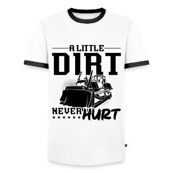 Bagger Raupe Bauarbeiter Bulldozer Geschenkidee - Männer Kontrast-T-Shirt - Weiß/Schwarz - Vorne - AI Model Female 172 light (172cm) & AI Model Male 178 dark (178cm)