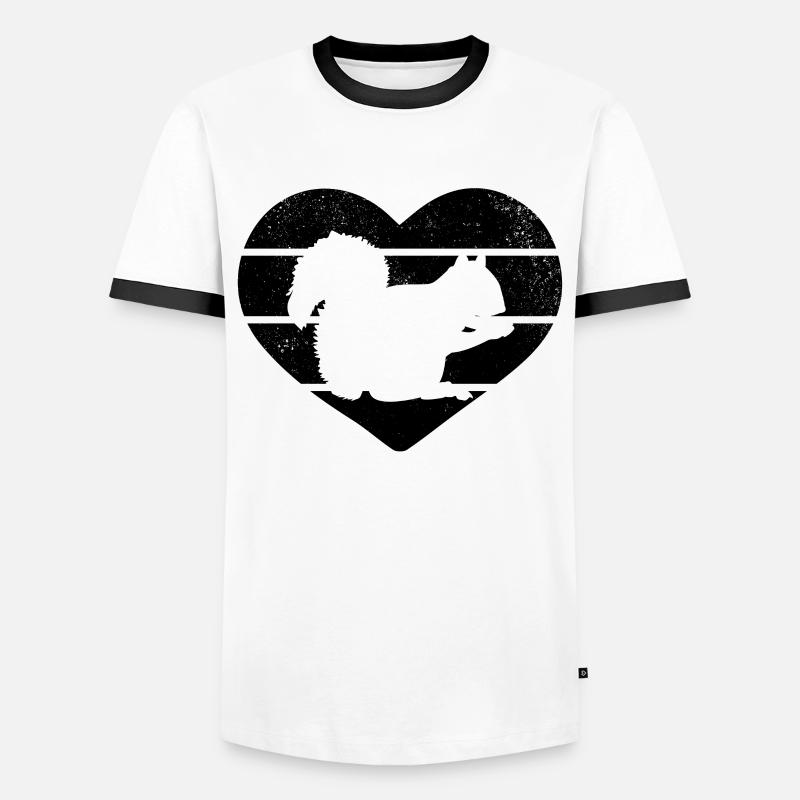 Eichhörnchen Liebhaber Eichhörnchen süßes - Männer Kontrast-T-Shirt - Weiß/Schwarz
