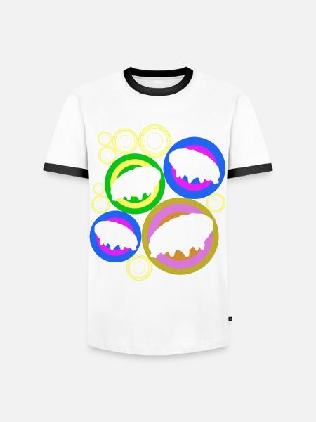 Tardigrade Retro Wasserbär Tardigrades - Männer Kontrast-T-Shirt - Weiß/Schwarz