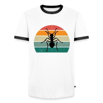Insekt Krabbeln Chitinpanzer Fliegen Flügel Ameise - Männer Kontrast-T-Shirt - Weiß/Schwarz - Vorne - AI Model Female 172 light (172cm) & AI Model Male 178 dark (178cm)