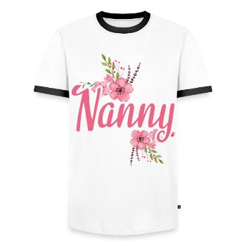 Beste Nanny Aller Zeiten Für Großmutter Oma - Männer Kontrast-T-Shirt - Weiß/Schwarz - Vorne - AI Model Female 172 light (172cm) & AI Model Male 178 dark (178cm)