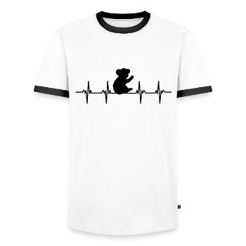 Koalas Koala Bear Australia Marsupial, Marsupial - Men's Ringer Shirt - white/black - Front - AI Model Female 172 light (172cm) & AI Model Male 178 dark (178cm)