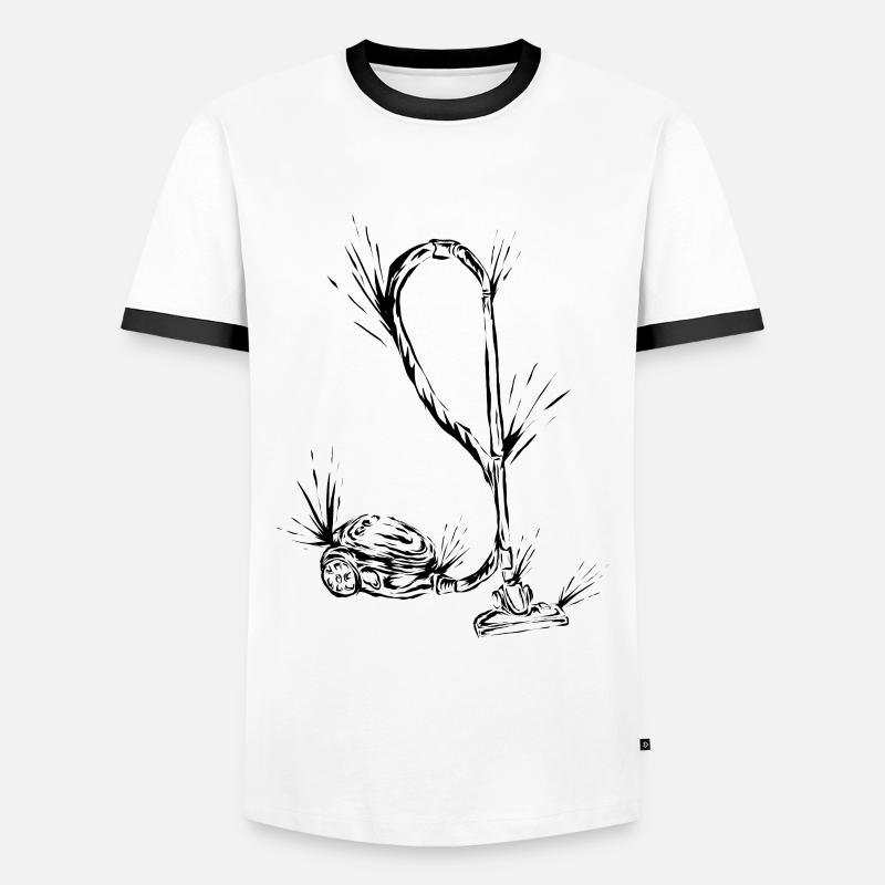 Vacuum cleaner - Men's Ringer Shirt - white/black