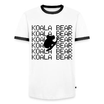 Koala Bear - Men's Ringer Shirt - white/black - Front - AI Model Female 172 light (172cm) & AI Model Male 178 dark (178cm)