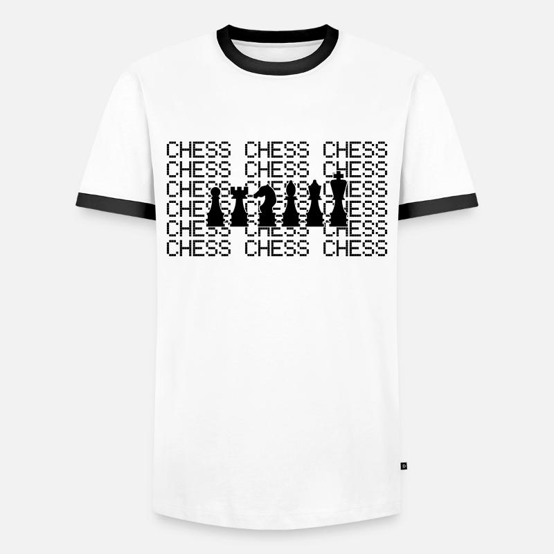 Chess - Men's Ringer Shirt - white/black