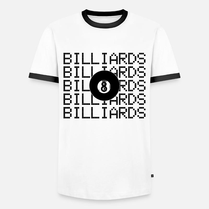 Billiards - Men's Ringer Shirt - white/black