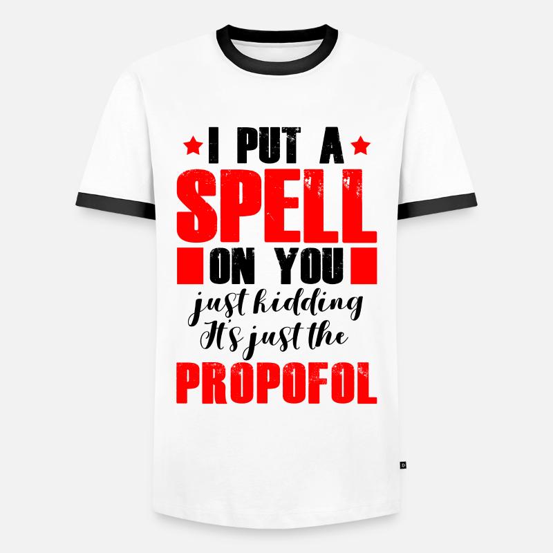 Magic Propofol Anesthesiologist Anesthesia - Men's Ringer Shirt - white/black