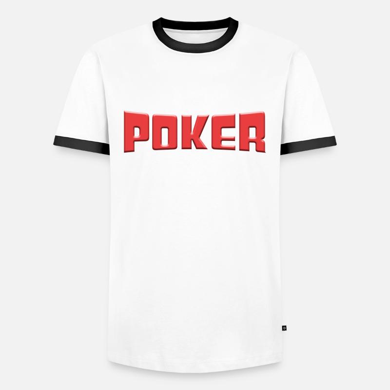 Poker - Men's Ringer Shirt - white/black
