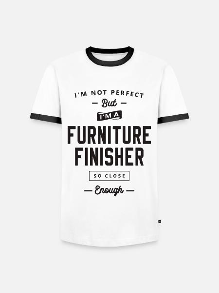Möbelveredler Lustige Berufsbezeichnung - Männer Kontrast-T-Shirt - Weiß/Schwarz