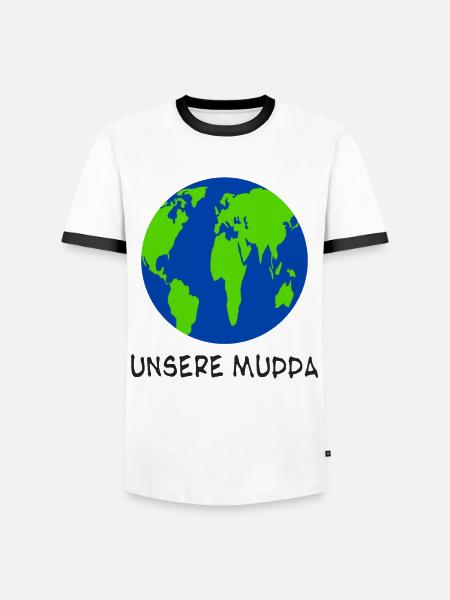 Klimaschutz Unsere Mudda Klimawandel - Männer Kontrast-T-Shirt - Weiß/Schwarz