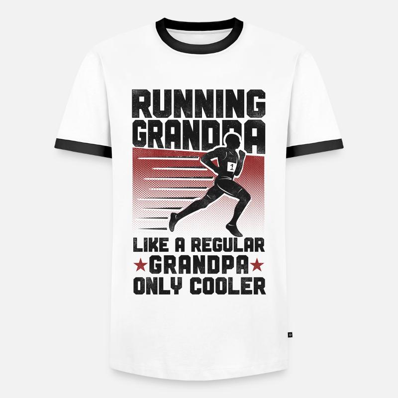 Running Runner Half Marathon - Men's Ringer Shirt - white/black