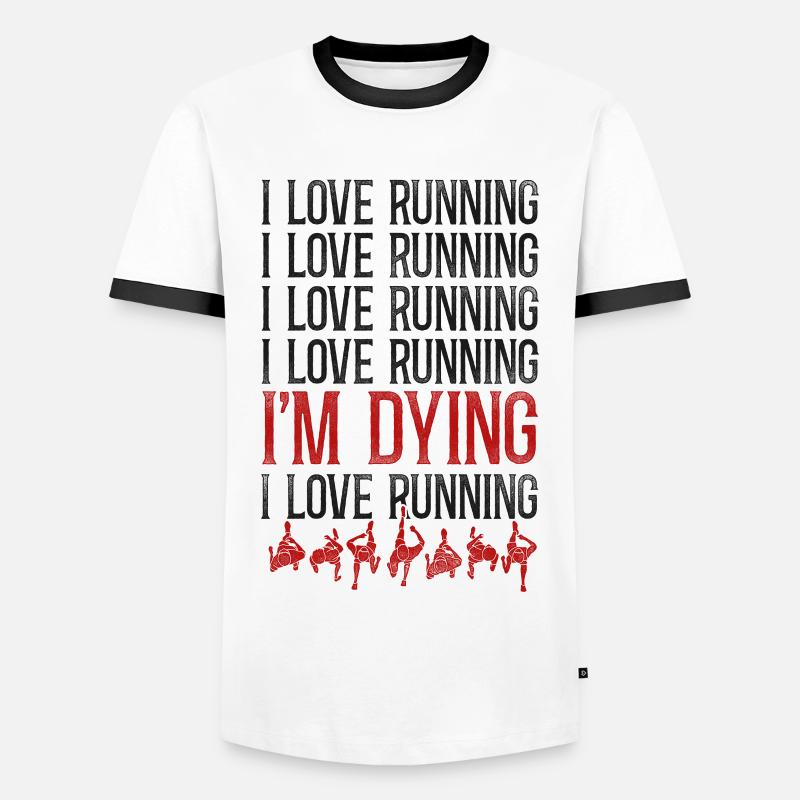 Running Runner Half Marathon - Männer Kontrast-T-Shirt - Weiß/Schwarz