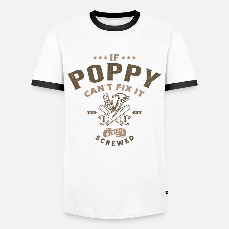 Pop-Pop Knows Everything - Men's Ringer Shirt - white/black