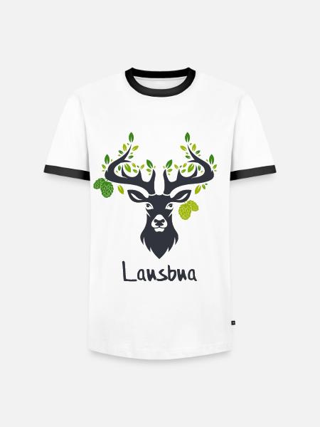 Lausbua - Männer Kontrast-T-Shirt - Weiß/Schwarz