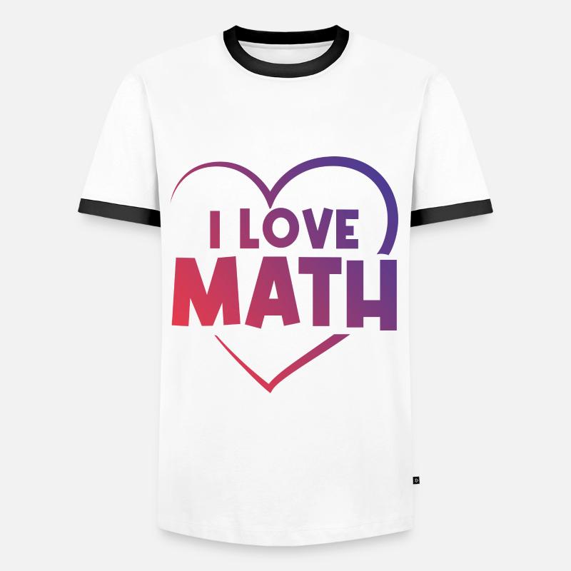 I love math - Men's Ringer Shirt - white/black