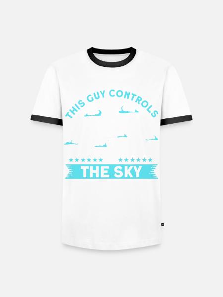 Luftverkehrskontrolle Flughafen Geschenk - Männer Kontrast-T-Shirt - Weiß/Schwarz