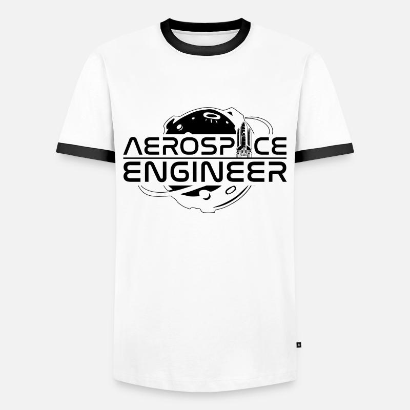 Rocket Space Engineering Aerospace Engineer - Men's Ringer Shirt - white/black