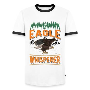 Eagle Whisperer Eagle Breeding Falconer Aigle royal - T-shirt contrasté Homme - blanc/noir - Devant - AI Model Female 172 light (172cm) & AI Model Male 178 dark (178cm)