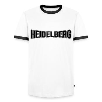 Heidelberg - T-shirt contrasté Homme - blanc/noir - Devant - AI Model Female 172 light (172cm) & AI Model Male 178 dark (178cm)
