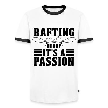 Le rafting n’est pas seulement un passe-temps kayak paddle paddle paddle - T-shirt contrasté Homme - blanc/noir - Devant - AI Model Female 172 light (172cm) & AI Model Male 178 dark (178cm)