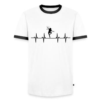 dancer dancer dance move movement couple dance - Men's Ringer Shirt - white/black - Front - AI Model Female 172 light (172cm) & AI Model Male 178 dark (178cm)
