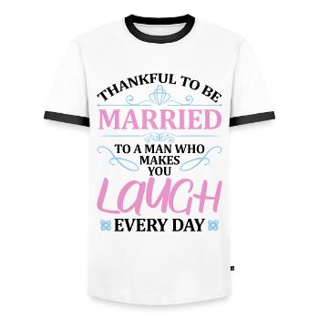 Valentins Tag Beziehung Liebes Spruch - Männer Kontrast-T-Shirt - Weiß/Schwarz - Vorne - AI Model Female 172 light (172cm) & AI Model Male 178 dark (178cm)