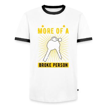 Home Buyer HouseWarming Party HouseWarning - Men's Ringer Shirt - white/black - Front - AI Model Female 172 light (172cm) & AI Model Male 178 dark (178cm)