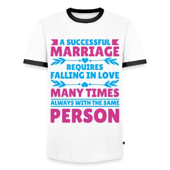 Valentins Tag Beziehung Liebes Spruch - Männer Kontrast-T-Shirt - Weiß/Schwarz - Vorne - AI Model Female 172 light (172cm) & AI Model Male 178 dark (178cm)