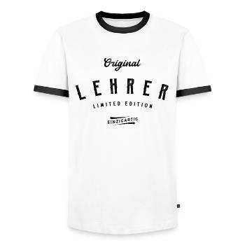 Lehrer Limited Edition Abschluss Lustiges - Männer Kontrast-T-Shirt - Weiß/Schwarz - Vorne - AI Model Female 172 light (172cm) & AI Model Male 178 dark (178cm)