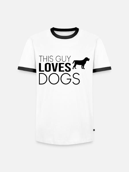 Typ Hund Spruch - Männer Kontrast-T-Shirt - Weiß/Schwarz