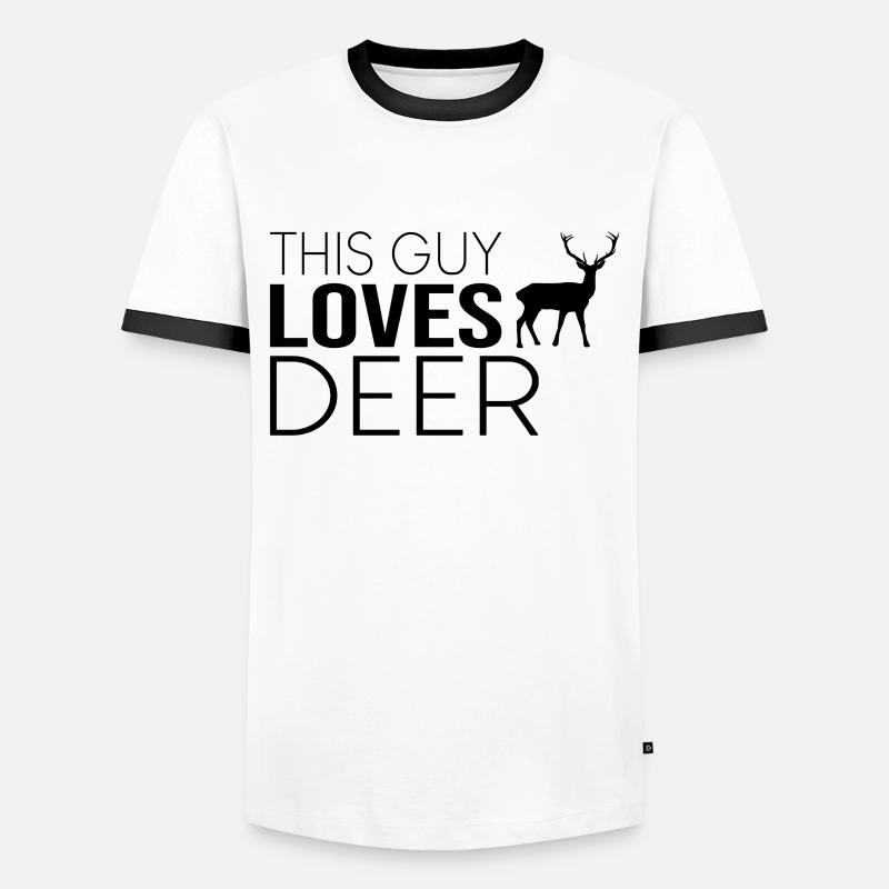 Young Deer Saying - Men's Ringer Shirt - white/black