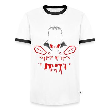 Horror Halloween Brauche eine Vene Gruselig - Männer Kontrast-T-Shirt - Weiß/Schwarz - Vorne - AI Model Female 172 light (172cm) & AI Model Male 178 dark (178cm)