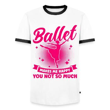 Ballerina Ballet Dancer Ballet Girls - Men's Ringer Shirt - white/black - Front - AI Model Female 172 light (172cm) & AI Model Male 178 dark (178cm)
