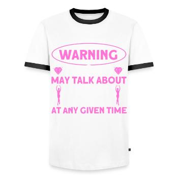 Ballerina Ballet Girl Ballet Dancer - Men's Ringer Shirt - white/black - Front - AI Model Female 172 light (172cm) & AI Model Male 178 dark (178cm)
