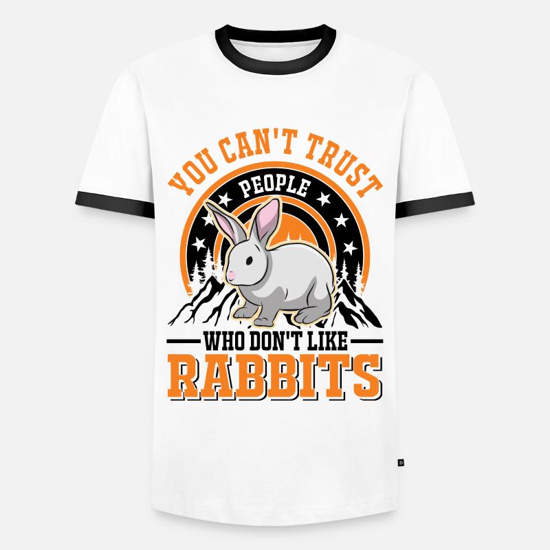 Rabbit Rabbit Rabbit Rabbit - Men's Ringer Shirt - white/black