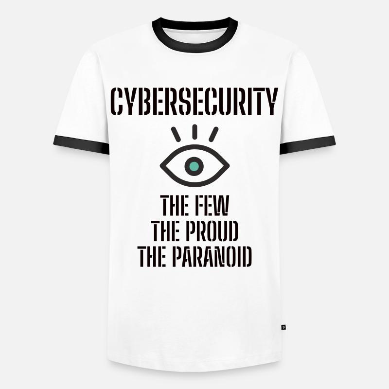 Cybersecurity - IT-Sicherheit Informatiker - Männer Kontrast-T-Shirt - Weiß/Schwarz