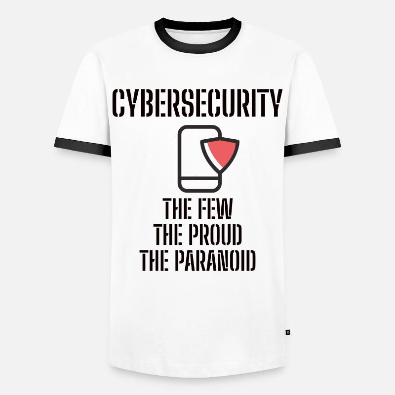 Cybersecurity - IT-Sicherheit Informatiker - Männer Kontrast-T-Shirt - Weiß/Schwarz