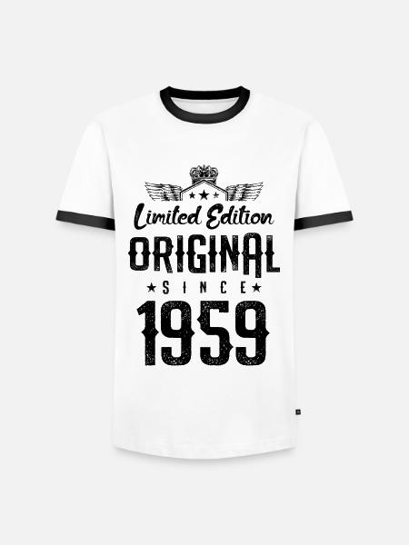 Édition limitée 1959 - T-shirt contrasté Homme - blanc/noir