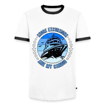 Crusader Cruise Cruise Navigator - T-shirt contrasté Homme - blanc/noir - Devant - AI Model Female 172 light (172cm) & AI Model Male 178 dark (178cm)