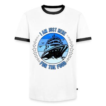 Croisière Crusader Cruiser - T-shirt contrasté Homme - blanc/noir - Devant - AI Model Female 172 light (172cm) & AI Model Male 178 dark (178cm)