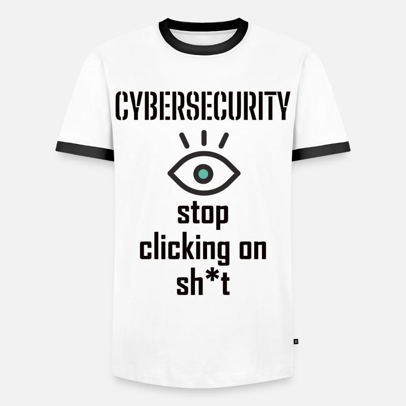 Cybersecurity - IT-Sicherheit Informatiker - Männer Kontrast-T-Shirt - Weiß/Schwarz