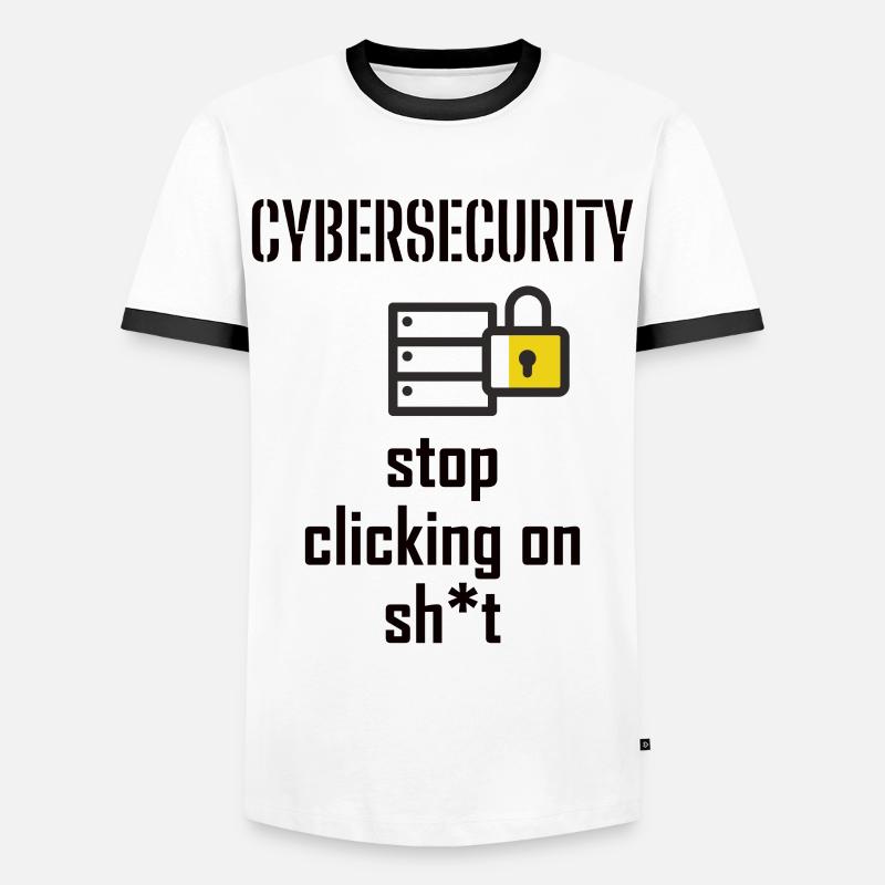 Cybersecurity - IT Security Computer Scientists - Men's Ringer Shirt - white/black