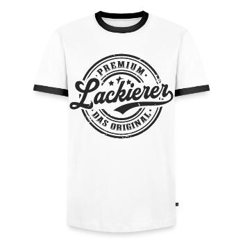 Lackierer Original Maler Vintage Lackieren - Männer Kontrast-T-Shirt - Weiß/Schwarz - Vorne - AI Model Female 172 light (172cm) & AI Model Male 178 dark (178cm)