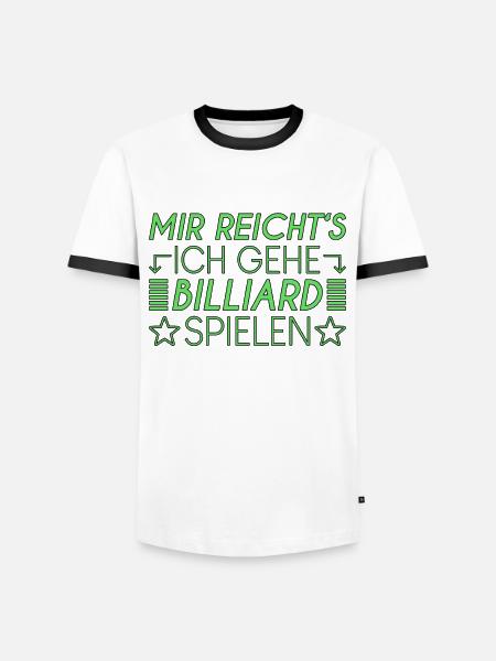 Billiard Spruch - Männer Kontrast-T-Shirt - Weiß/Schwarz