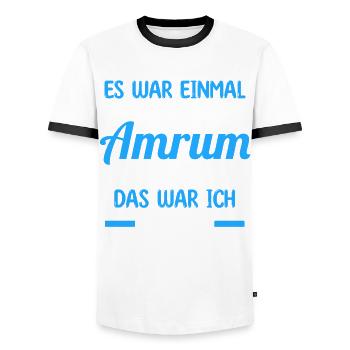 Nordsee Amrum - Männer Kontrast-T-Shirt - Weiß/Schwarz - Vorne - AI Model Female 172 light (172cm) & AI Model Male 178 dark (178cm)