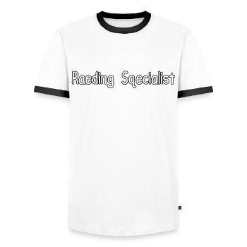 Dyslexic dyslexia - Men's Ringer Shirt - white/black - Front - AI Model Female 172 light (172cm) & AI Model Male 178 dark (178cm)